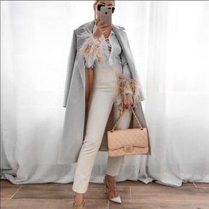 ZARA Belted Wool Coat - Sand